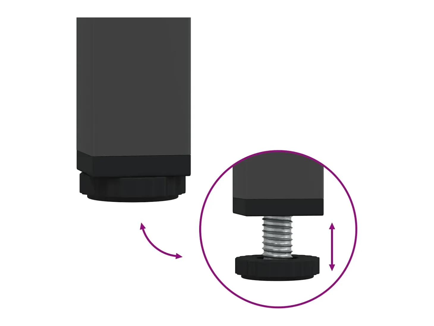 Gryln Mueble para TV acero negro 100,5x39x50,5 cm