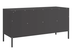 Gryln Mueble para TV acero negro 100,5x39x50,5 cm