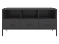 Gryln Mueble para TV acero negro 100,5x39x50,5 cm