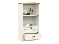 Gudvord Librería VIGO madera maciza de pino blanco 60x35x114,5 cm