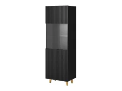 Gustave vitrina de diseño negro mate 182 x 60cm