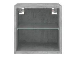Hans Mueble de TV de pared con luces LED gris hormigón 30x28,5x30 cm