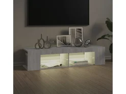 Henryetta Mueble de TV con luces LED gris Sonoma 135x39x30 cm