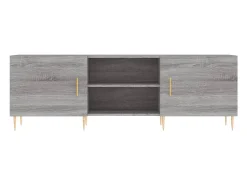 Hermanni Mueble para TV madera de ingeniería gris Sonoma 150x30x50 cm