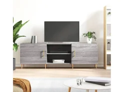 Hermanni Mueble para TV madera de ingeniería gris Sonoma 150x30x50 cm