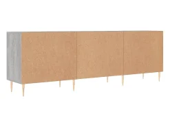 Hermanni Mueble para TV madera de ingeniería gris Sonoma 150x30x50 cm