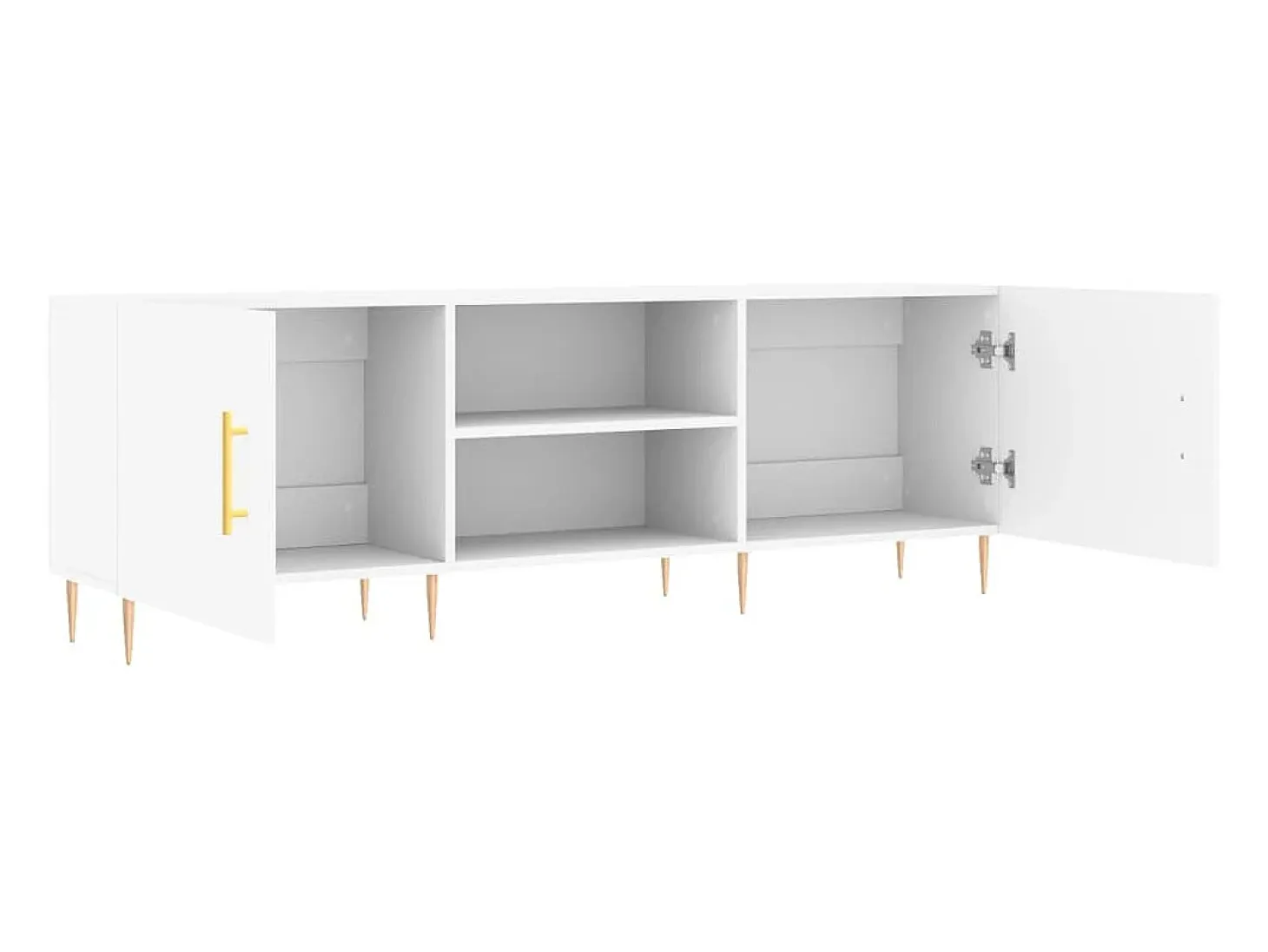 Hermanni Mueble para TV madera de ingeniería blanco 150x30x50 cm