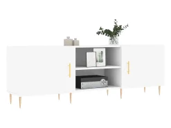 Hermanni Mueble para TV madera de ingeniería blanco 150x30x50 cm