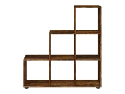 Hilde Estantería forma de escalera madera contrachapada roble ahumado