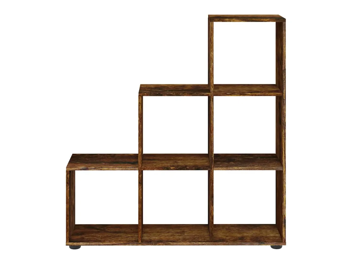 Hilde Estantería forma de escalera madera contrachapada roble ahumado