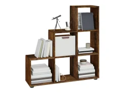 Hilde Estantería forma de escalera madera contrachapada roble ahumado