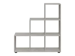 Hilde Estantería forma de escalera madera contrachapada gris hormigón
