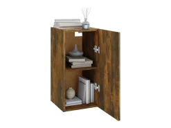 Hoeselt Mueble para TV madera contrachapada roble ahumado 30,5x30x60 cm