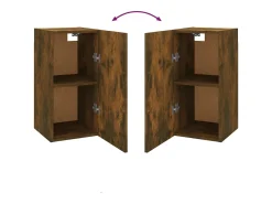 Hoeselt Mueble para TV madera contrachapada roble ahumado 30,5x30x60 cm