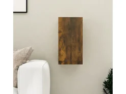 Hoeselt Mueble para TV madera contrachapada roble ahumado 30,5x30x60 cm