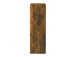 Hoeselt Mueble para TV madera de ingeniería roble ahumado 30,5x30x90 cm