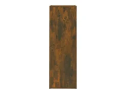 Hoeselt Mueble para TV madera de ingeniería roble ahumado 30,5x30x90 cm
