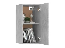 Hoeselt Mueble para TV madera contrachapada gris hormigón 30,5x30x60 cm
