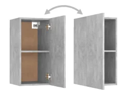 Hoeselt Mueble para TV madera contrachapada gris hormigón 30,5x30x60 cm