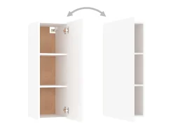 Hoeselt Mueble para TV madera contrachapada blanco 30,5x30x90 cm