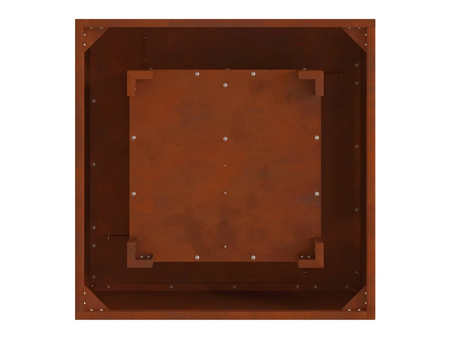 Hoguera Marrón 80 x 80 x 40 cm Acero autopatinable