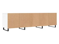 Hørning Mueble de TV madera contrachapada blanco 150x30x44,5 cm