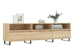 Hørning Mueble de TV madera contrachapada roble Sonoma 150x30x44,5 cm