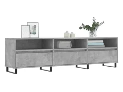 Hørning Mueble de TV madera contrachapada gris hormigón 150x30x44,5 cm