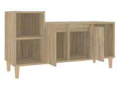 Ibtihal Mueble para TV madera contrachapada roble Sonoma 100x35x55 cm