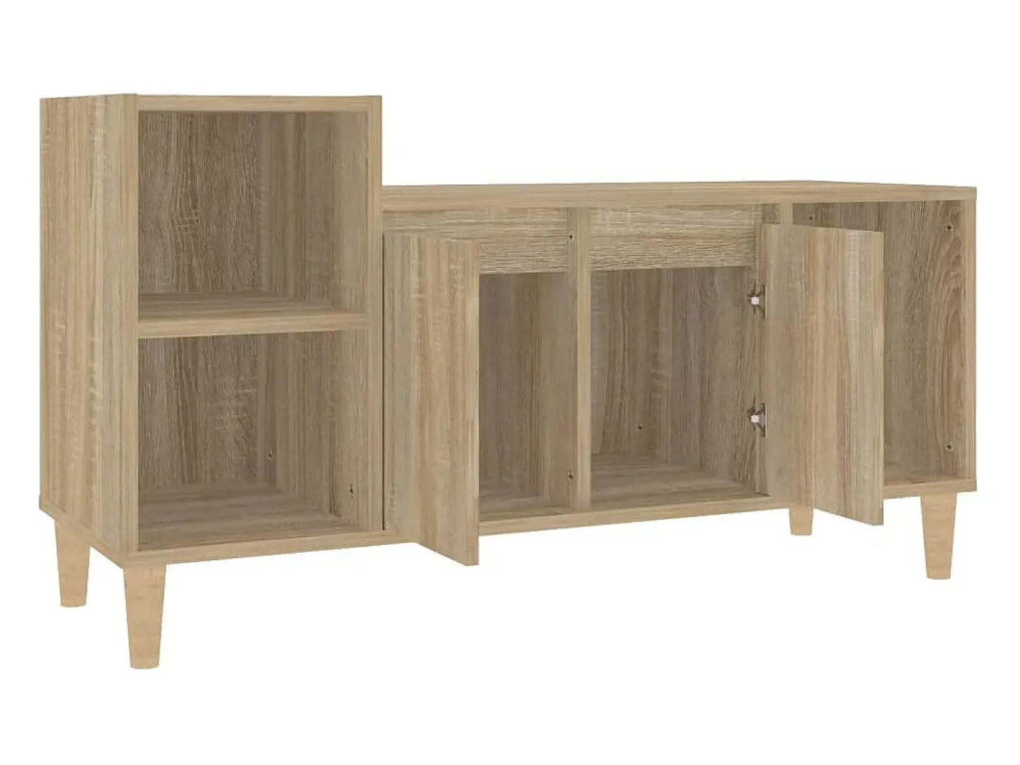 Ibtihal Mueble para TV madera contrachapada roble Sonoma 100x35x55 cm