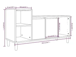 Ibtihal Mueble para TV madera contrachapada roble Sonoma 100x35x55 cm
