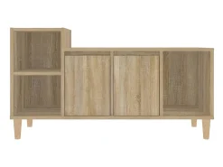 Ibtihal Mueble para TV madera contrachapada roble Sonoma 100x35x55 cm