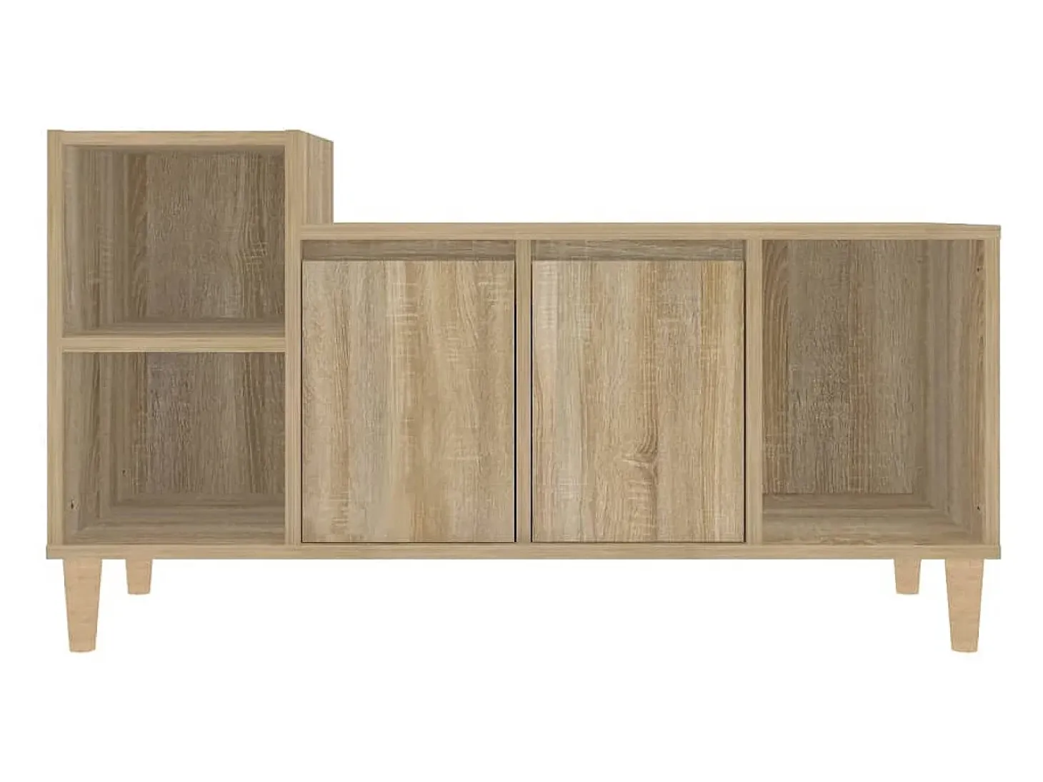Ibtihal Mueble para TV madera contrachapada roble Sonoma 100x35x55 cm