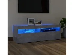 Ilion Mueble de TV con luces LED gris hormigón 120x35x40 cm