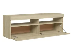Ilion Mueble de TV con luces LED roble Sonoma 120x35x40 cm