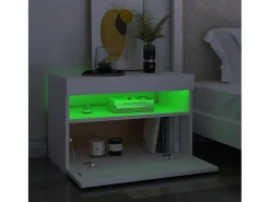 Ilion Mueble de TV con luces LED blanco 60x35x40 cm