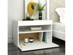 Ilion Mueble de TV con luces LED blanco 60x35x40 cm