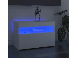 Ilion Mueble de TV con luces LED blanco 60x35x40 cm