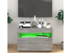 Ilion Mueble de TV con luces LED gris Sonoma 60x35x40 cm