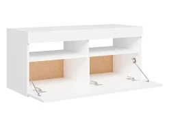Ilion Mueble de TV con luces LED blanco 90x35x40 cm
