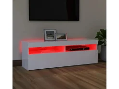 Ilion Mueble para TV con luces LED blanco 120x35x40 cm