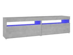 Ilion Muebles de TV con luces LED 2 unidades gris hormigón 75x35x40cm