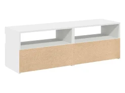 Ilion Muebles de TV con luces LED 2 uds blanco 60x35x40 cm
