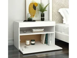 Ilion Muebles de TV con luces LED 2 uds blanco 60x35x40 cm