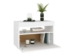Ilion Muebles de TV con luces LED 2 uds blanco 60x35x40 cm