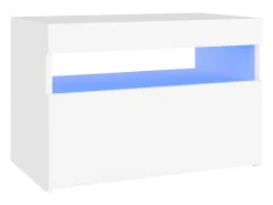 Ilion Muebles de TV con luces LED 2 uds blanco 60x35x40 cm