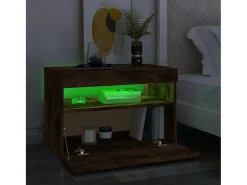 Ilion Muebles de TV con luces LED 2 uds roble ahumado 60x35x40 cm