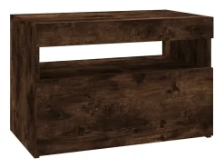 Ilion Muebles de TV con luces LED 2 uds roble ahumado 60x35x40 cm