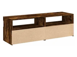 Ilion Muebles de TV con luces LED 2 uds roble ahumado 60x35x40 cm
