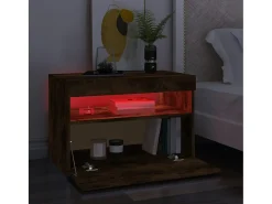 Ilion Muebles de TV con luces LED 2 uds roble ahumado 60x35x40 cm